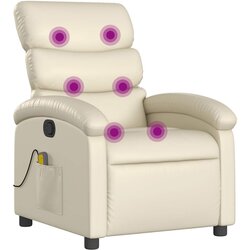 Maison Chic masažni stol - Relax naslanjač krem umetno usnje, (22061927) Cene