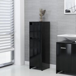 vidaXL Kupaonski ormarić crni 30 x 30 x 95 cm od iverice Cijene