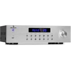 Auna AV2-CD850BT, 4-zona stereo pojačalo, 8 x 50 W RMS, bluetooth, USB, CD, srebrni Cene