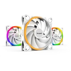 BE QUIET LIGHT WINGS White High-Speed (BL103) triple pack RGB 140mm 4-pin PWM beli ventilator Cene