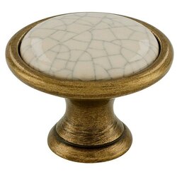SIRO Gumb za pohištvo (Ø x V: 29 x 22 mm, Vrsta pohištvenega ročaja: Gumb, Medenina, Bež) Cene