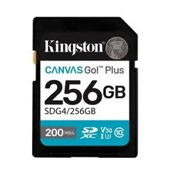 Sd card Kingston 256 GB G4/256GB XC,r/w:200/160MB/s, DSLRs, mirrorless cameras, 4K video Cene