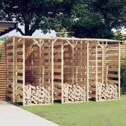 Pergole s krovom 6 kom 100 x 90 x 200 cm impregnirana borovina Cene