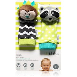 BBLÜV Düo nogavičke z ropotuljico Hedgehog / Racoon 2 kos Cene