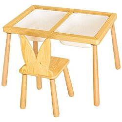 Woody Fashion Dječiji sto i stolica, Bijeli Cijene