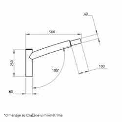 Nosac ZA SVETILJKE STUBNI 1X50 SIVI Cene