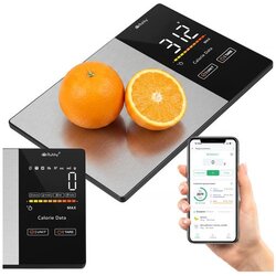 Ruhhy 24632 digitalna kuhinjska vaga s Bluetoothom, do 5 kg, preciznost 1 g – črna Cene