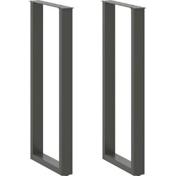 vidaXL noge za barsko mizo v obliki črke u 2 kosa antracit 50 x (110-111) cm jeklo Cene