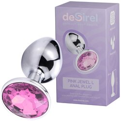 Desirel pink Jewel L - analni plug (srebrno-ružičasti) Cene