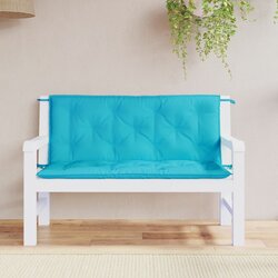vidaXL Jastuci za vrtnu klupu 2 kom tirkizni 120x50x7 cm od tkanine