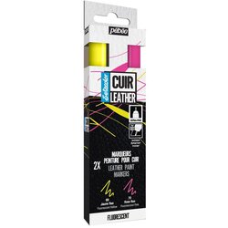  Markeri za kožu Pebeo Setacolor - fluorescentni set od 2 kom (set) KORIŠTENO Cijene