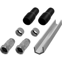 TRU COMPONENTS TC-6936288 F-konektor z zaščitnim tulcem proti pregibanju Priključki: F-vtič Premer kabla: 8 mm 1 set, (20434796) Cene