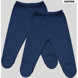 Mafimi Pamučne Pantalonice sa stopicom set od 2 - Teget Cene