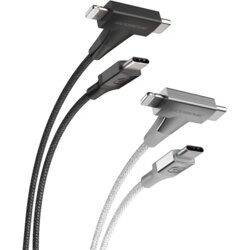 Scosche Strikeline 2-u-1 USB-C®/Lightning® kabel, 1.2m, crni Cene