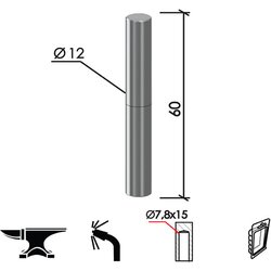 Dabel šarka bravarska za vrata SP3 ne fi12x60/7,8x15mm DP1 Cene