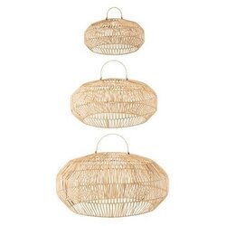 J-Line Senčila za svetila in podnožja svetilk S/3 ABAT-JOUR ROTIN NATUREL (78.5x78.5x39cm) Bež Cene