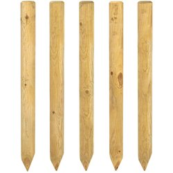 vidaXL Ograjni stebri 5 kos Zelena 60 cm Trdna borovina, (5000301320) Cene