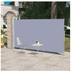 vidaXL Uvlačiva bočna tenda za terasu 160 x 300 cm siva Cijene
