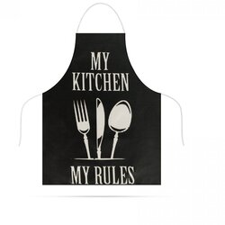 Family Kuhinjski predpasnik "my kitchen, my rules" imitacija lanu odrasli 68 x 52 cm Cene
