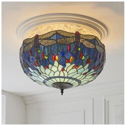 Endon 111899 - Plafonska lampa Tiffany DRAGONFLY 3xE27/10W/230V prečnik 50 cm Cene