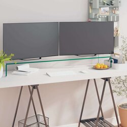 vidaXL Stalak za TV /Monitor Prozirno Staklo 120x30x13 cm Cijene