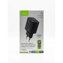 BAVIN punjač 20W PD type C + kabl type C PC2001Y crna Cene