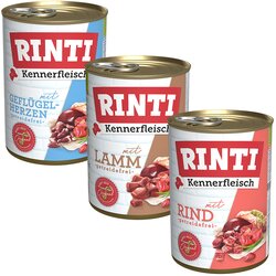 Rinti v mešanem poskusnem pakiranju 6 x 400 g - Mix: govedina, perutninska srca, jagnjetina Cene