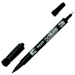 Pilot Marker Twin BG, črn Cene