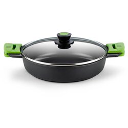 Bra Nizka kozica s pokrovom in prijemalkami Prior28cm / indukcija / aluminij, prevleka proti prijemanju, (5000198641) Cene