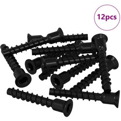 vidaXL Vijačna kapa 12 pcs Črna 7 x 40 mm elezo, (5000214377) Cene