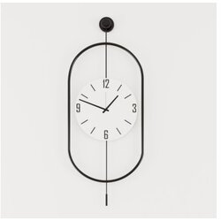WALLXPERT Zidni sat Mclock-00114, 35x85x7 cm, Crni Cene