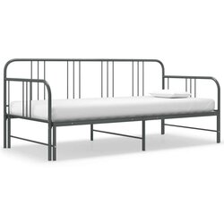 vidaXL Okvir za krevet na razvlačenje sivi metalni 90 x 200 cm Cijene