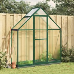 vidaXL Rastlinjak z okvirjem zelen 169x58x202 cm aluminij Cene