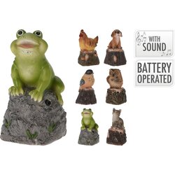  Dekorativna figura ŽIVOTINJA NA POSTOLJU SA ZVUKOM 5,5 x 6 x 10,4 cm, 6 sort Cijene