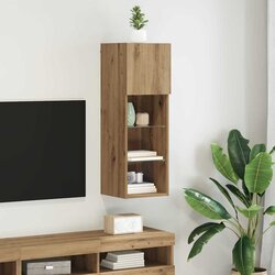 vidaXL TV ormar za montažu na zid Umjetnički hrast 30,5 x 30 x 90 cm Cijene