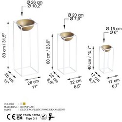 WALLXPERT Dekorativna saksija GED019C Cene