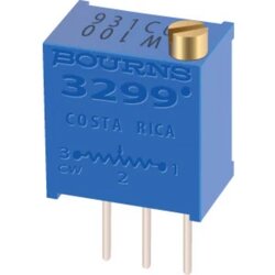 Bourns cermet trim potenciometar, 25 okretaja, 100 kω, 0,5 w, tht, vrh, 3299Y-1-104 cermet trimer linearno 0.5 w 100 kΩ 9 ° 1 st. Cene