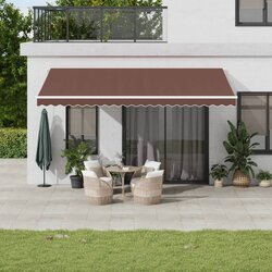 vidaXL Avtomatsko zložljiva tenda rjava 500x300 cm Cene