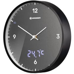 Bresser Optik Zidni sat BRESSER MyTime 24cm antracit sa temperaturom Cijene