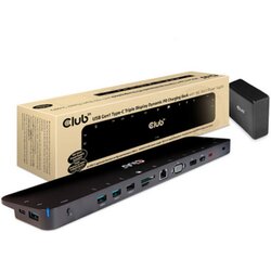 Club3d USB Type C 3.2 Gen1 Triple Display Dynamic PD Charging Dock 100W PD Power charger Cene