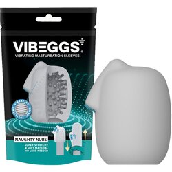 VibEggs Naughty Nubs Vibrating Masturbation Sleeve White Cene