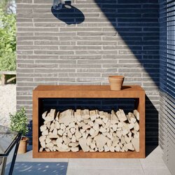 vidaXL Stalak za drva za ogrjev 100x40x60 cm od čelika COR-TEN Cijene