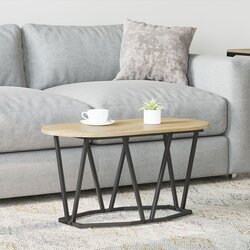 vidaXL Stolići za kavu Hrast Sonoma Šperploča, Metal Srednji Izdržljiv Cijene
