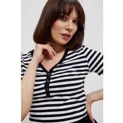 Moodo Cotton blouse with stripes Cene