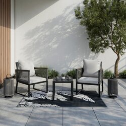 Bessagi Garden Set Vrtnih Stolov Toni, 2 Kos, Svetlo Siva Cene