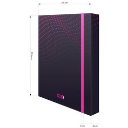 Optimum fascikla OPT exabox 3cm max crna/crveni lastiš ( H059 ) Cene