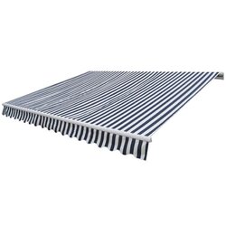 vidaXL Sklopiva motorizirana tenda 400 cm plavo-bijela Cijene