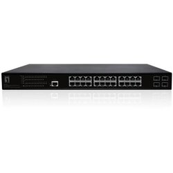 Level One Switch 28xPort GEP-2861 4xGSFP 19“ 390W 24xPoE+ Cene