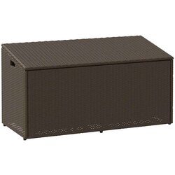 vidaXL Vrtna kutija za pohranu od poliratana smeđa 110x50x58 cm Cijene