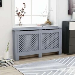 vidaXL Pokrov za radiator antraciten 152x19x81,5 cm mediapan, (20769738) Cene